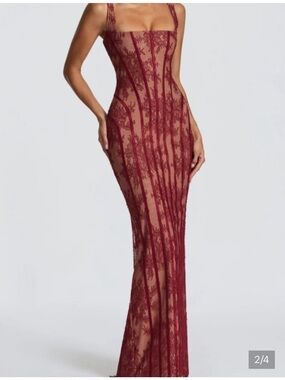 Baby Boo Polina Maxi Dress in Burgundy